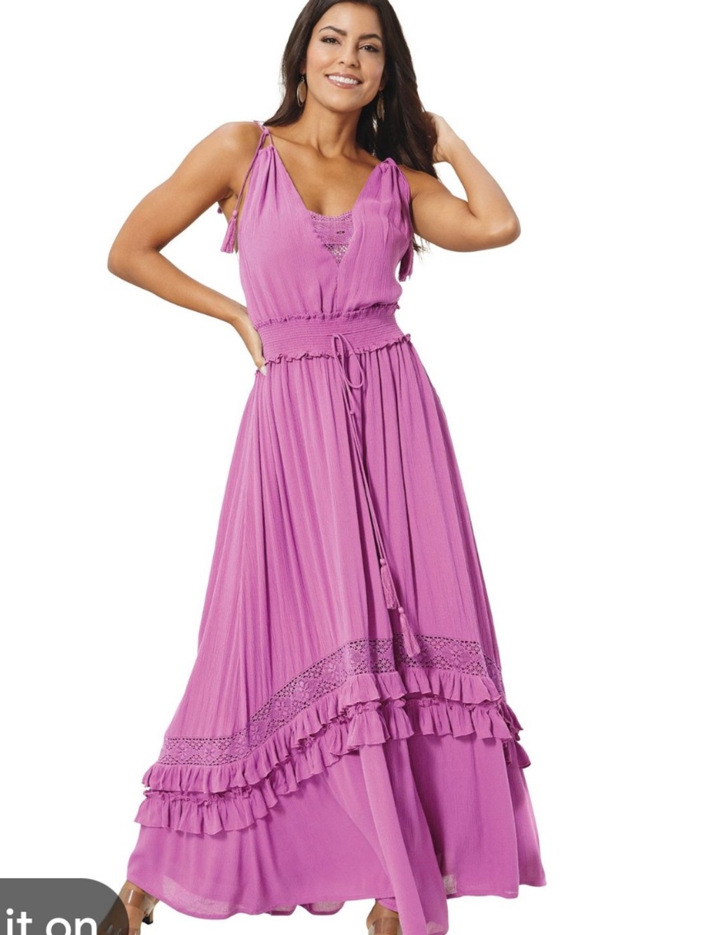 Free People Cut Out Tiered Maxi Dress Women’s Large Bohemian Purple